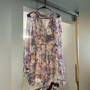 Never worn new with tags Zimmermann floral play suit/ Romper